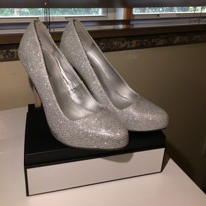 Cal It Spring Super Sparkly Silver Heels